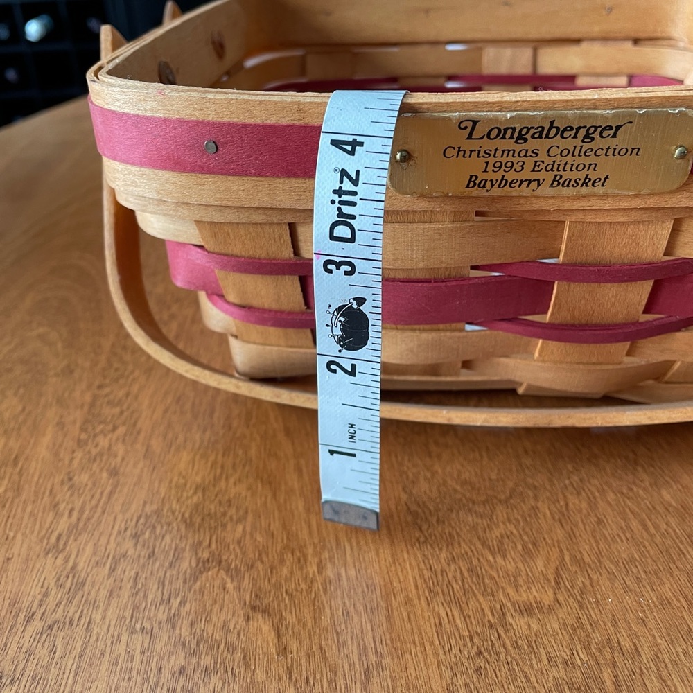 Longaberger 1993 Christmas Bayberry Basket - Picture 5 of 9